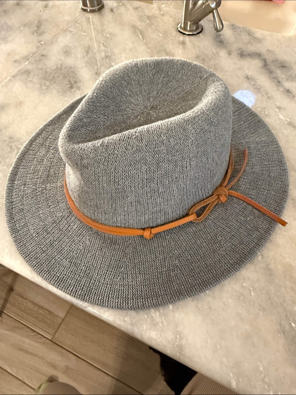 Blue Gray Knit Hat by Anthropologie